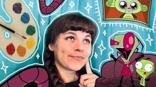 Recreating the Painting from Invader Zim's Living Room : Time-lapse Art Project : Cutest Monkey!