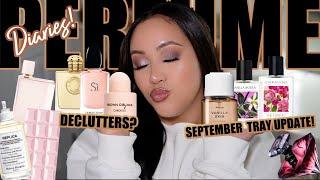 PERFUME DIARIES!  DECLUTTERS, EMPTIES + MORE! SEPTEMBER PERFUME TRAY UPDATE | AMY GLAM 