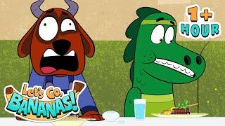 Slumber Party Gone Bananas! | Cartoons for Kids | Let's Go Bananas | 9 Story Fun