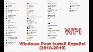 WPI 2018-2019: Windows Post Install Español (2018-2019)