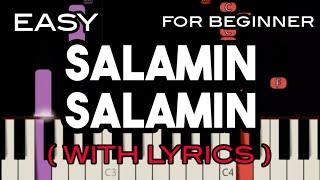 SALAMIN, SALAMIN ( LYRICS ) - BINI | SLOW & EASY PIANO