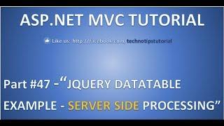 Part 47- Jquery DataTables Example - Server-side Processing | ASP.NET MVC