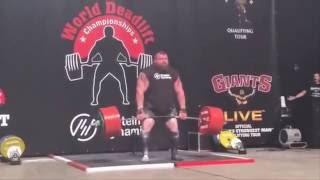 EDDIE HALL World Record Deadlift - 500kg!!!
