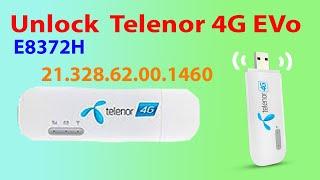 TELENOR 4G E8372H 21 328 62 00 1460 Unlock Solution All Networks Unlock