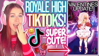 REACTING TO THE *CUTEST* ROYALE HIGH TIKTOKS! CUTE OUTFIT HACKS & MORE! ROBLOX Royale High Tiktoks