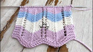 How to Knit a Gorgeous Chevron Stitch Pattern - Great for Blankets (2 Easy Rows!) - So Woolly