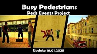 GTA San Andreas Busy Pedestrians (Peds Events Project) Update mod