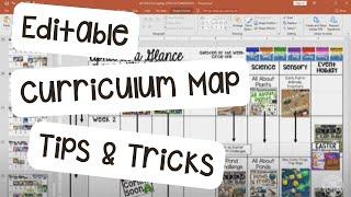 Editable Curriculum Map Tips and Tricks