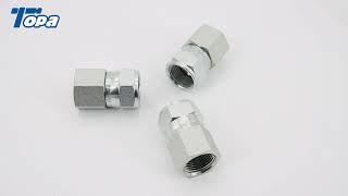 6506 American Type 3/8" Npt Female To 1/4" Jic Fittings Swivel Nut End Female Pipe Hydraulic Adapter