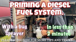 Priming a Diesel engine made easy.