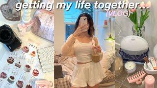 getting my life together & RESET VLOG  lots of deep cleaning, productivity, + organizing my room!