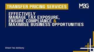 Transfer Pricing in India | Transfer Pricing Services | MBG Corporate Services
