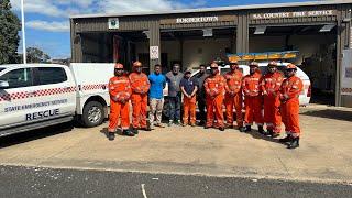 Visiting PALM workers volunteering at the Bordertown State Emergency Services, South Australia