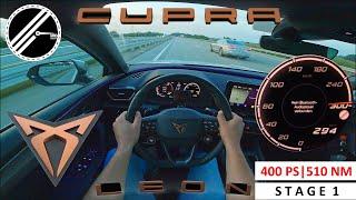 Cupra Leon ST VZ 4Drive Stage 1 | 400 PS | Top Speed Drive German Autobahn No Speed Limit POV