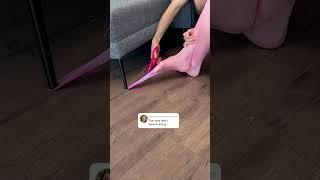WHAT IS SHE DOING UNDER THE TABLE?! ️ #shorts