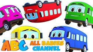 ABC | Five Little Buses | Nursery Rhymes & Much More | All Babies Channel