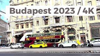 Budapest City, Hungary, Cycling Tour April 2023 4k