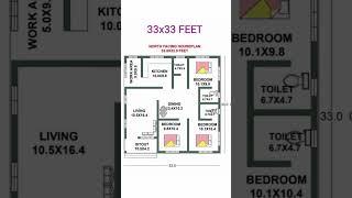 33x33 feets North facing houseplan #Indian Construction #shorts #hbg