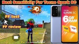 Tecno Spark 8C Free Fire Test & Sensitivity