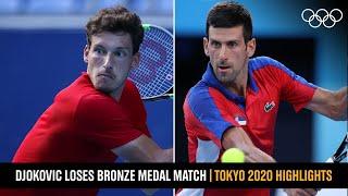 Carreno-Busta beats Djokovic  | #Tokyo2020 Highlights