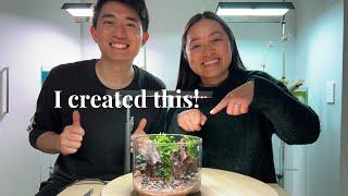 Trying out aquascaping for the first time! w/ Kevin @scaping.architect