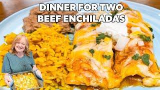 BEEF ENCHILADAS FOR TWO |  MEXICAN DINNER FOR TWO PEOPLE