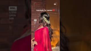 Hairstyle for saree part-1 #viralshort #shorts #ytshorts #aesthetic #hairstyle