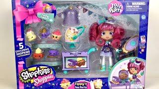 Shopkins Tippy's Tea Party & Shoppies Doll Unboxing & Review