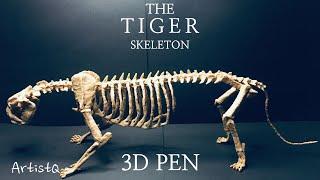 Drawing a skeleton tiger with a 3D pen