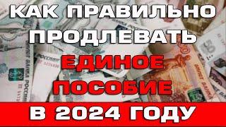 Как правильно продлевать Единое пособие в 2024 году