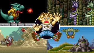 Dino City (SNES) All Bosses (No Damage)