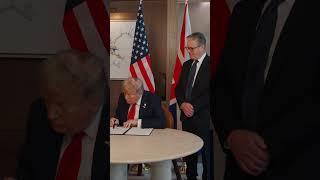 President Trump signs UK-US trade deal with UK Prime Minister Keir Starmer