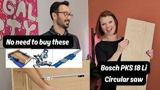 Homemade accurate straight cuts every time with Bosch Cordless Circular Saw PKS 18 LI
