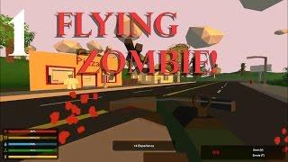 Unturned Ep1 | Flying Zombie! | Tutorial Gameplay