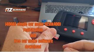 Vident iLink400 (i400AU) registration and 1st free car make software download- Step by Step Guide