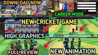 NEW CRICKET GAME WITH CAREER MODE & NEW EXITING FEATURES! CRICKET CAREER GAME FULL REVIEW