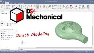 DesignSpark Mechanical #29 | 3D Modeling | Pull tool | Extrude | Round | Revolve | Circular pattern