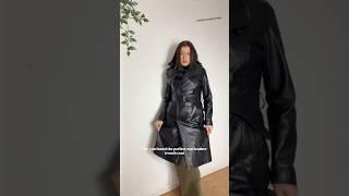 Genuine leather trench coat  #leather #leatherjacket #leathertrenchcoat #leathertrench