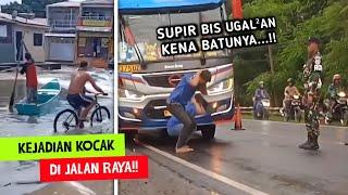 Supir Bis Ugal-Ugalan Dikasih Paham TNI..!! Deretan Momen KOCAK Yang Terjadi Di Jalan Raya - Pt.5