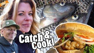 Jeder gefangene Fisch wird zum FISCHBURGER (unglaublich lecker)! Catch & Cook - Angeln mit Nillchen