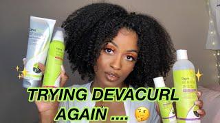 NEW WASH N’ GO/HAIR ROUTINE| TRYING DEVACURL PRODUCTS AGAIN AFTER 1 YEAR!!|Bri Bbyy