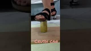 Crush can in Sandals flat #crush #can #flat #destroy #shoes #crushing #crushqueenhard #heels #shorts