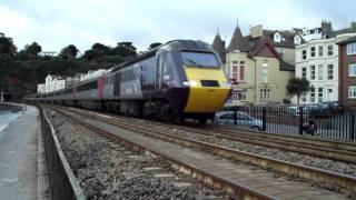 XC hst on dawlish sea wall 3-11-2010(HD)