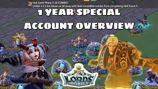 ACCOUNT OVERVIEW GRUMIYT! 1 YEAR SPECIAL! Lords Mobile