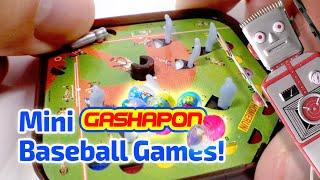 MINI GASHAPON BASEBALL ACTION GAME working miniatures by Epoch, Japan