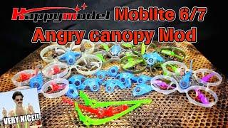 Happymodel Moblite 6/7 Angry canopy mod moblite6 moblite7 Runcam nano 3 upgrade tinywhoop inductrix