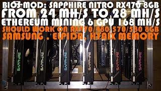 BIOS MOD: SAPPHIRE RX470 8GB FROM 24MH/S TO 28MH/S SHOULD WORK ON RX470/480/570/580 8GB