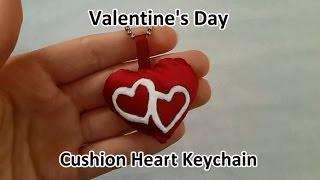 Valentine's Day DIY: Cushion Heart Keychain