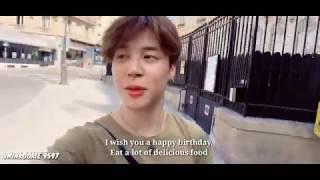 Jimin in PARIS (Birthday greetings to Jungkook)