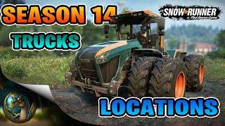 Snowrunner Trucks & Upgrades Locations Season 14